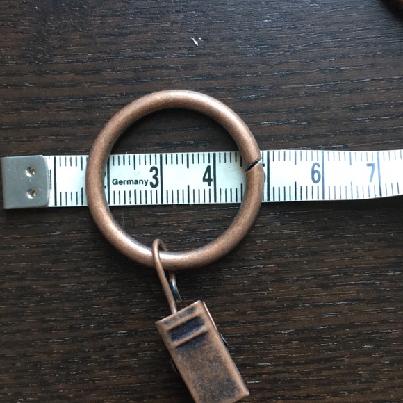 (12) set bronze browny metal matted 1” ring curtain rings with clips dra… - Picture 7 of 12